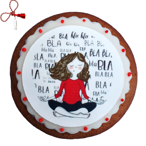 Martisor din turta dulce yoga girl